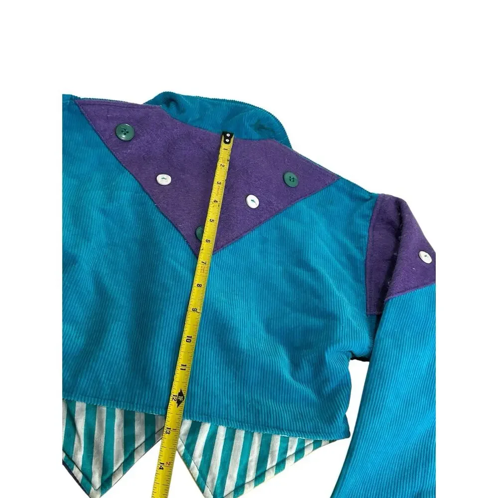 Vintage Raggamuffins Originals Kids ColorBlock V-neck Collared Jacket Size 6